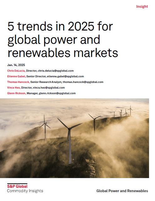 Five Trends in 2025 for Global Power and Renewables Markets